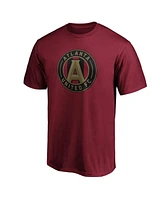 Fanatics Mto Label Men's Brad Guzan Red Atlanta United Fc Authentic Stack Player Name Number T-Shirt