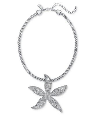 I.n.c. International Concepts Gold-Tone Crystal Starfish Statement Pendant Necklace, 16-1/2" + 3" extender, Exclusively at Macy's