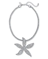 I.n.c. International Concepts Gold-Tone Crystal Starfish Statement Pendant Necklace, 16-1/2" + 3" extender, Exclusively at Macy's