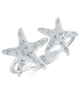 I.n.c. International Concepts Silver-Tone Crystal Starfish Cuff Bracelet, Exclusively at Macy's