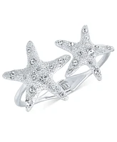 I.n.c. International Concepts Silver-Tone Crystal Starfish Cuff Bracelet, Exclusively at Macy's