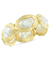 I.n.c. International Concepts Gold-Tone Mother-of-Pearl Stretch Bracelet, Exclusively at Macy's