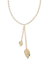 I.n.c. International Concepts Gold-Tone Color Crystal Shell Lariat Necklace, 18" + 3" extender, Exclusively at Macy's
