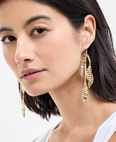 I.n.c. International Concepts Gold-Tone Textured Sea Life Statement Earrings, Exclusively at Macy's