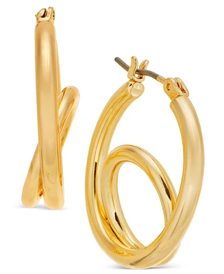 On 34th Gold-Tone Looped Metal Wire Hoop Earrings, Exclusively at Macy's