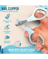 Ocean Plastic by Pt Blue Pet Nail Clipper, Eco-Friendly Grooming Tool for Dogs and Cats