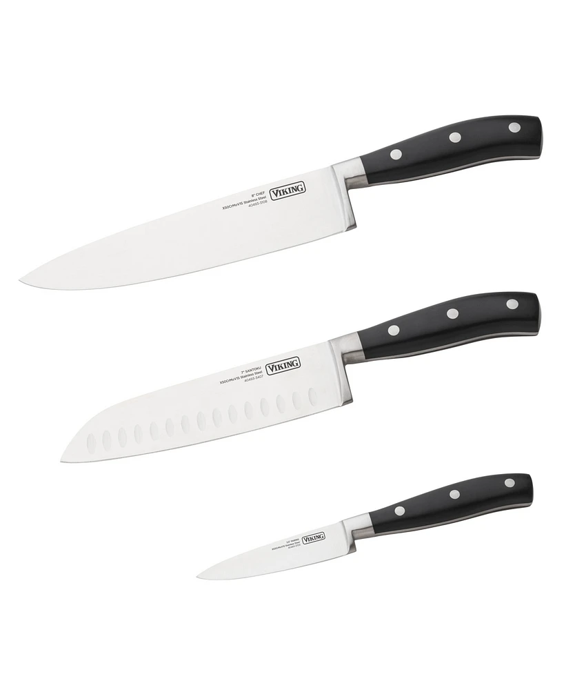 Viking Stainless Steel 3-Pc. Chef's Prep Kinfe Set