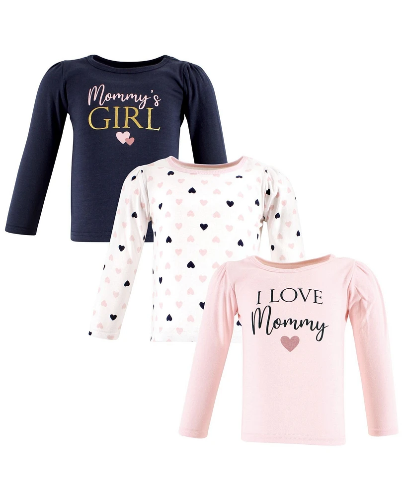 Hudson Baby Baby Girls Hudson Long Sleeve T-Shirts Mommy Pink Navy, Months