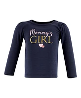 Hudson Baby Baby Girls Hudson Long Sleeve T-Shirts Mommy Pink Navy, Months