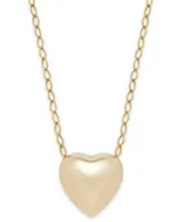 Polished Heart Pendant Necklace in 10k Gold