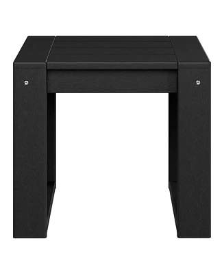 Modern Outdoor Hdpe Rectangle Patio Side Table