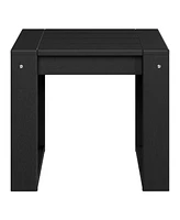 Modern Outdoor Hdpe Rectangle Patio Side Table