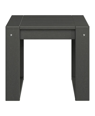 Modern Outdoor Hdpe Rectangle Patio Side Table