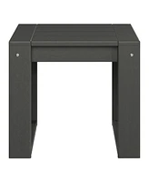 Modern Outdoor Hdpe Rectangle Patio Side Table