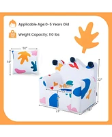 High-density Padding Kids Sofa with Armrest and Extra Pilow