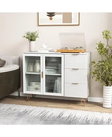 Modern Sideboard Buffet Cabinet with 2 Doors and 3 Drawers for Living Room Dining Room