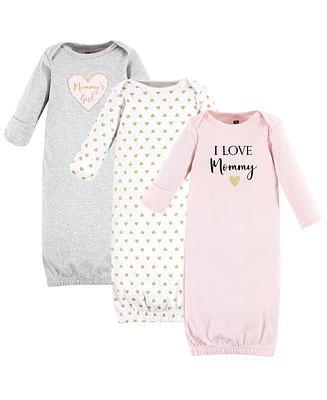 Hudson Baby Girls Cotton Gowns Mommy, 0-6 Months