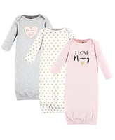Hudson Baby Girls Cotton Gowns Mommy, 0-6 Months