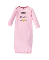 Hudson Baby Baby Girls Hudson Cotton Gowns, Heart, Preemie-Newborn