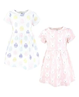 Hudson Baby Girls Cotton Dresses, Easter Bunny Pink, 9-12 Months