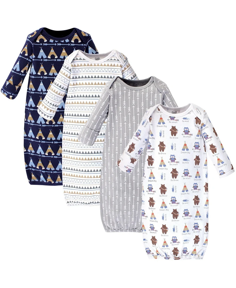 Luvable Friends Baby Boys Cotton Gowns, Bears, Preemie-Newborn