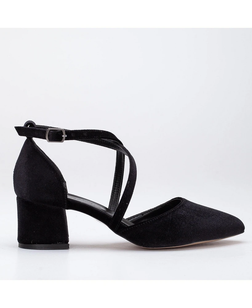 Dolly Low Block Heel Pumps