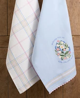 Design Imports Egg-Cellent Easter Cotton Dishtowels Set, 18"x28"