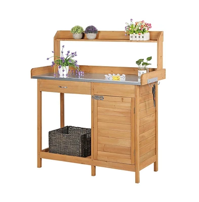 Yaheetech Outdoor Garden Potting Bench Table