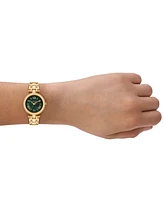Michael Kors Women's Laney Three-Hand Gold-Tone Stainless Steel Watch, 30mm