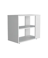 Cavalero Sideboard Table, 4 Legs, 2 Shelves, White