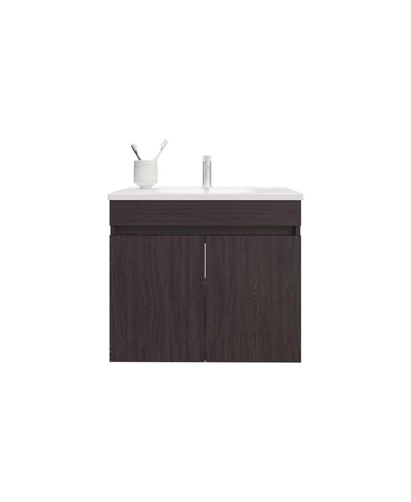 Tarentum Bathroom Vanity, 2 Doors, Shelves, White