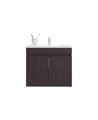 Tarentum Bathroom Vanity, 2 Doors, Shelves, White