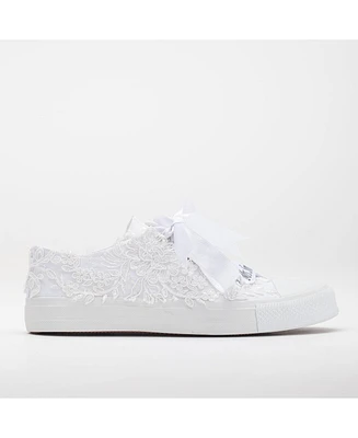 Belle Floral Lace Bridal Sneakers
