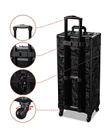Byootique Folding Manicure Nail Table 4in1 Rolling Makeup Train Case Cb Dusk