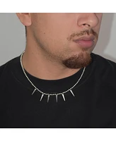 Beaded Spike Necklace / Hematite