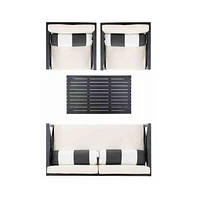 Nunzio 4 Pc Outdoor Set With Accent Pillows