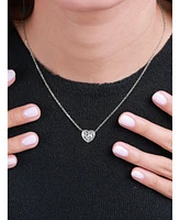 Devata Sweet Heart Filigree Chain Necklace, 16 in adj to 18 in
