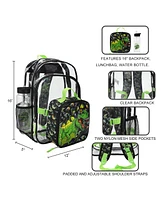 Dj T-Rex Dinosaur 3-Piece Backpack & Lunchbox Set With Water Bottle