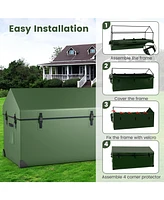 Waterproof Outdoor Storage Box with Ventilated Window, Adjustable Snap