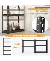 5-Tier Metal Shelving Unit with Anti-slip Foot Pad Height Adjustable Shelves for Garage