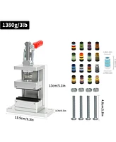 Wosofe Golf Club Regrip Vise Tool,Golfer's Workshop Rubber Vise Clamp,Home Golf Grip Workbench,with 17 Ferrules Suitable for Irons, A Hook Knife and G