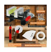 Wosofe Golf Club Regrip Vise Tool Golf Club Gripping Station Quick Shaft Clamp Grip replacement tool package Rubber Non-Slip Manual Handle Easy to Ins