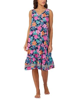 Cuddl Duds Women's Sleeveless Floral Midi Nightgown