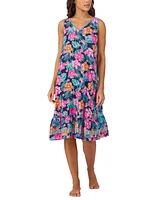 Cuddl Duds Women's Sleeveless Floral Midi Nightgown