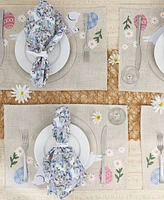 Design Imports Hoppy Easter Embellished Polyester Placemats, Set of 4