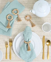 Design Imports Wood Napkin Ring, Set of 4