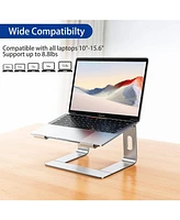 LS03 Aluminum Laptop Stand, Ergonomic Detachable Computer Stand, Riser Holder Notebook Stand Compatible with Air, Pro, Dell, Hp, Lenovo More 10-15.6"