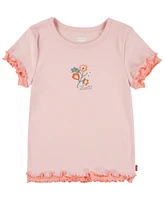 Levi's Big Girls Floral Embroidery Knit Top