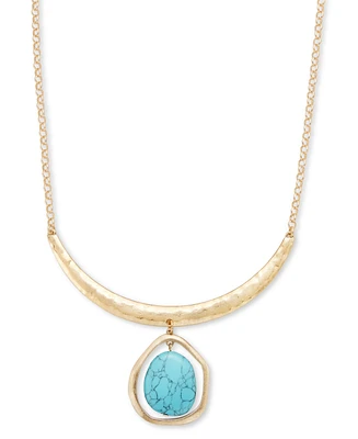 Style & Co Gold-Tone Stone Orbital Statement Necklace, 18" + 3" extender, Exclusively at Macy's
