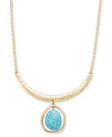 Style & Co Gold-Tone Stone Orbital Statement Necklace, 18" + 3" extender, Exclusively at Macy's